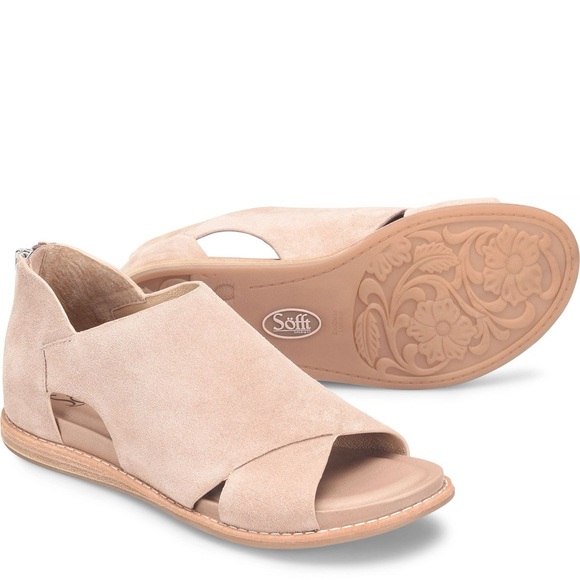 Sofft Evonne Rose Taupe Suede Sandals